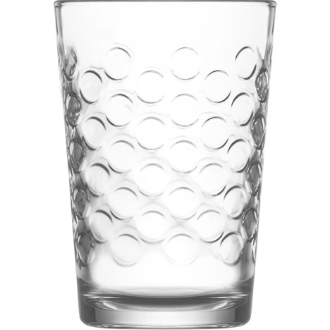 Glas Wasserglas 6er Set, 205ml, Punktestruktur