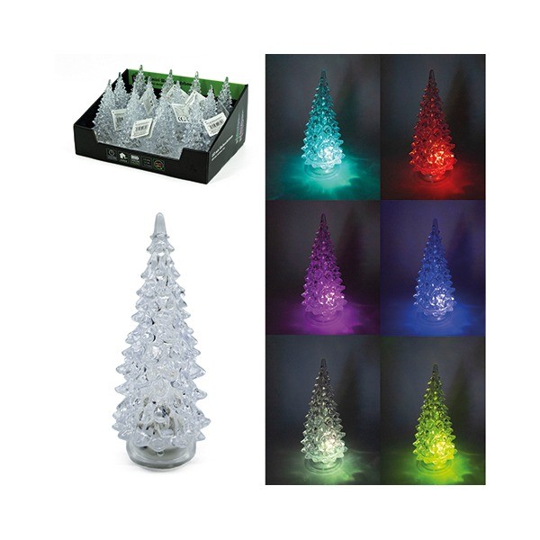 LED Acryltannenbaum 14x6x6cm, mit Lichtwechsel, nicht blinke