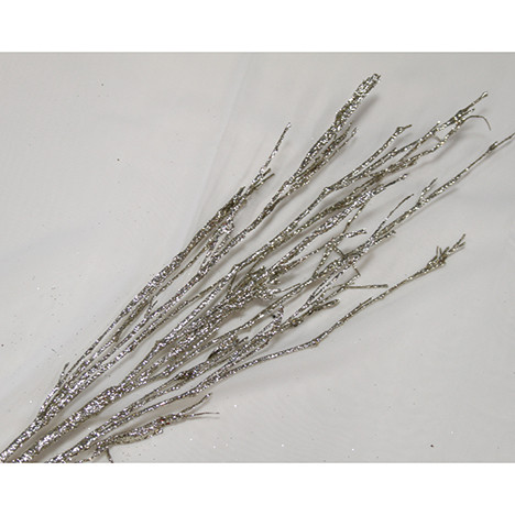 Glitter bush silver XL 66x15cm