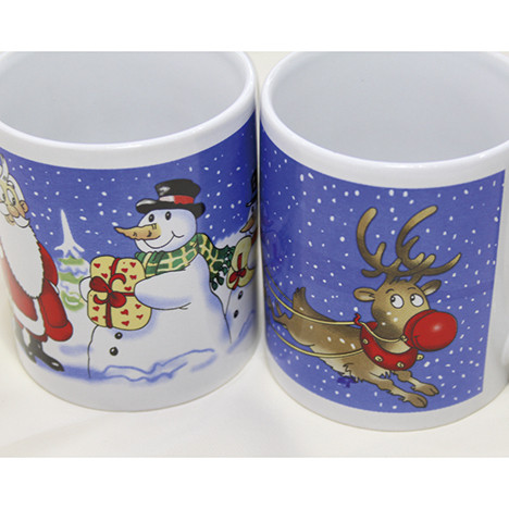 Kaffeebecher 'Rudolf, Santa, Schneemann' 350ml