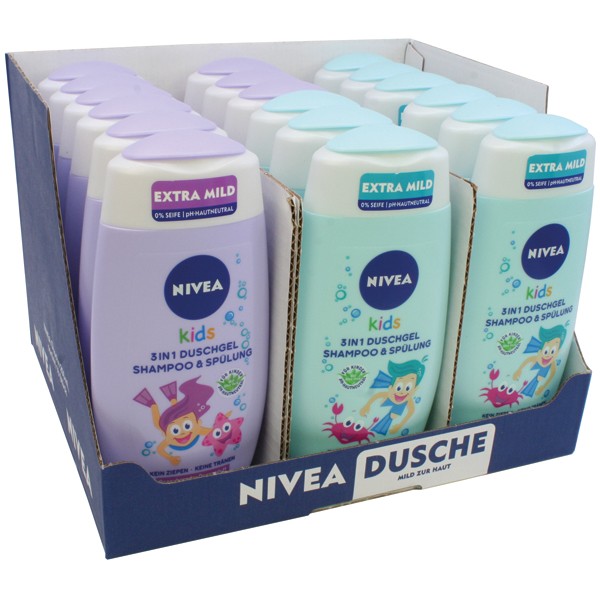 Nivea Dusch Kids 3in1 250ml 18er Mixkarton