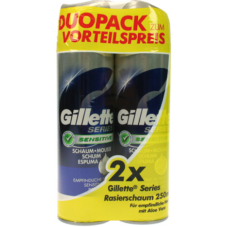 Gillette Series Shaving foam 2x250ml sensitive