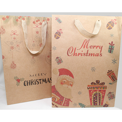 Gift bag nature 'Merry Christmas' 34,5x25cm