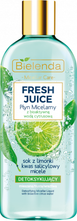 FRESH JUICE detoxifying micellar liquid with bioactive citrus water lime juice 500 ml
