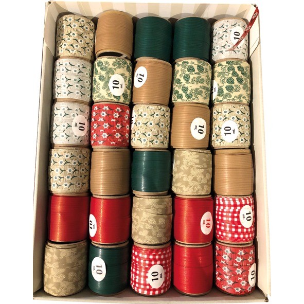 Decorative tape on a roll 10m x 10mm in display