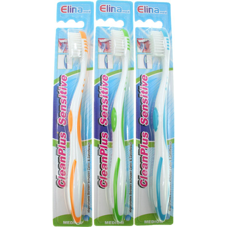 Zahnbürste Elina 1er CleanPlus Sensitive Medium