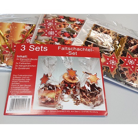 Folding box set, 12 pcs., motifs assorted