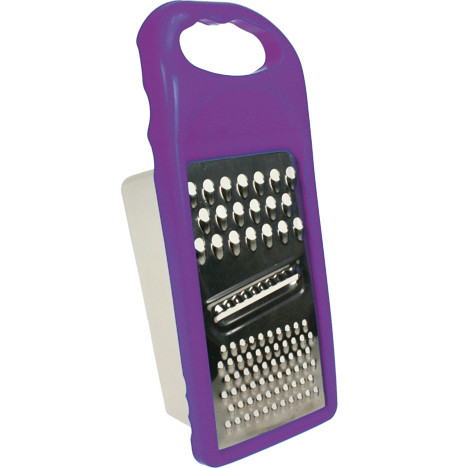 Grater with bowl 21x9x7cm, 3 functions, col ass.