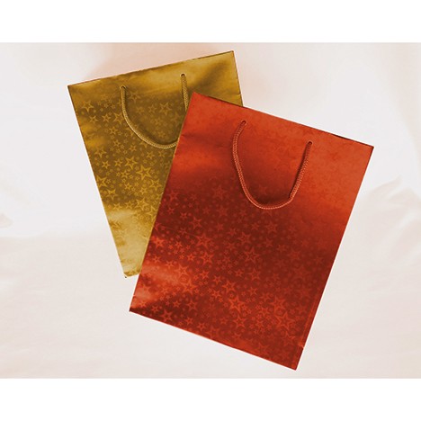 Geschenktasche 'Hologrammsterne' 16x11,5cm