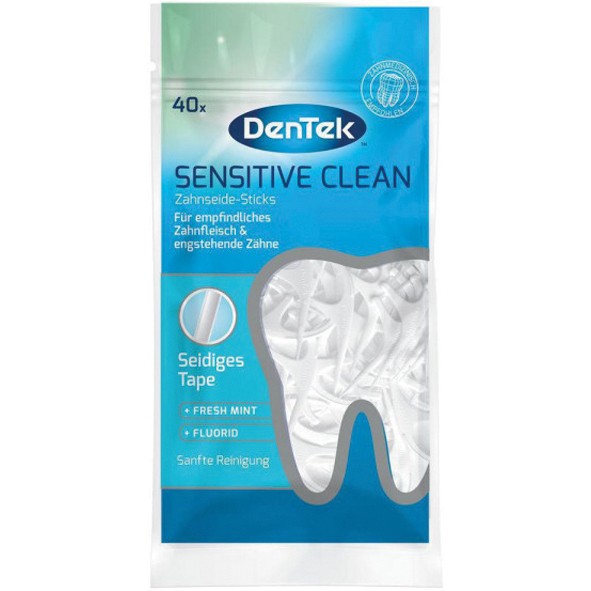 Floss Sticks Dentek 40pcs Sensitive Clean