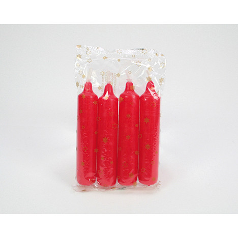 Advent candles 18er / 4er bag red