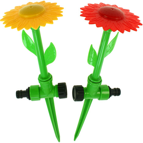Water sprinkler flower 33x10cm 2 assorted colors