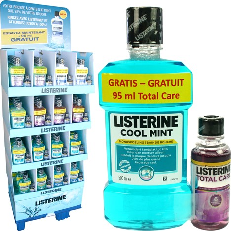 Listerine Mundspülung 600ml 60er Mixdisplay