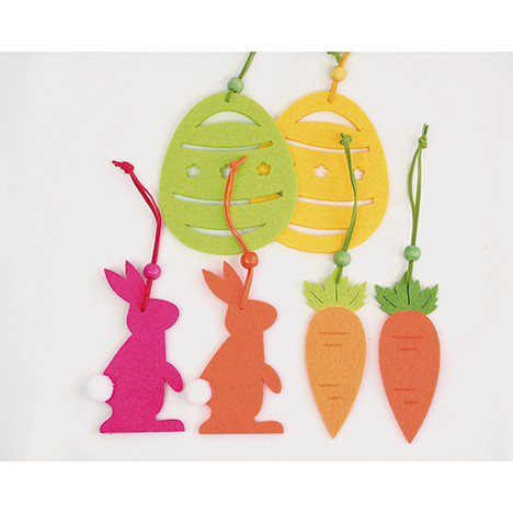 Hanger felt set of 2 10x9cm incl. hanger 16cm