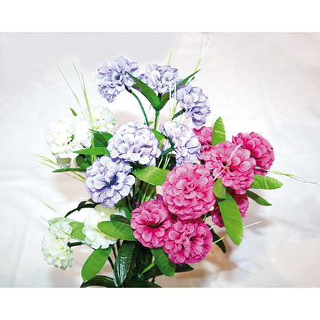 Bouquet with 6 full flowers 55cm colours assorted
