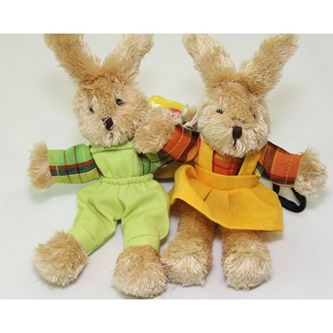 Hase und Häsin aus weichem Plüsch XL 17x9cm
