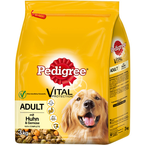 Pedigree dry food 3kg chicken & vegetables