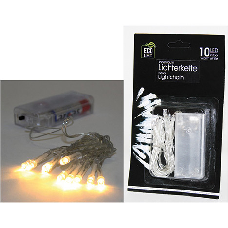 LED Lightchain 10 LED warm white, for indoor use