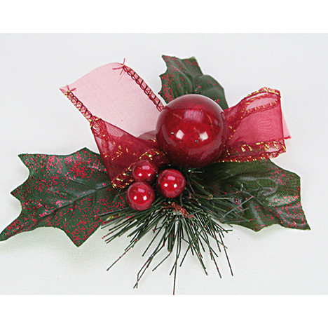 Flowerarrangement w. ball and berries 11x5x10cm