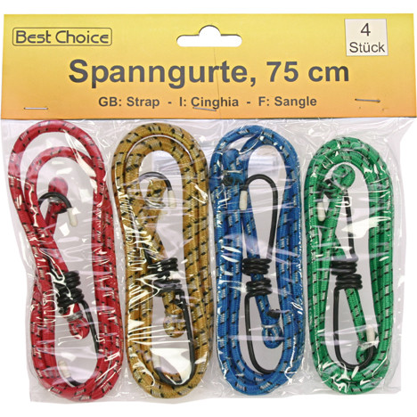 Straps 4pcs ea. 75cm 4 Colours Asstd.