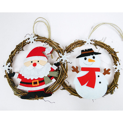 Rattan wreath XL 13x2cm incl. hanger 26cm
