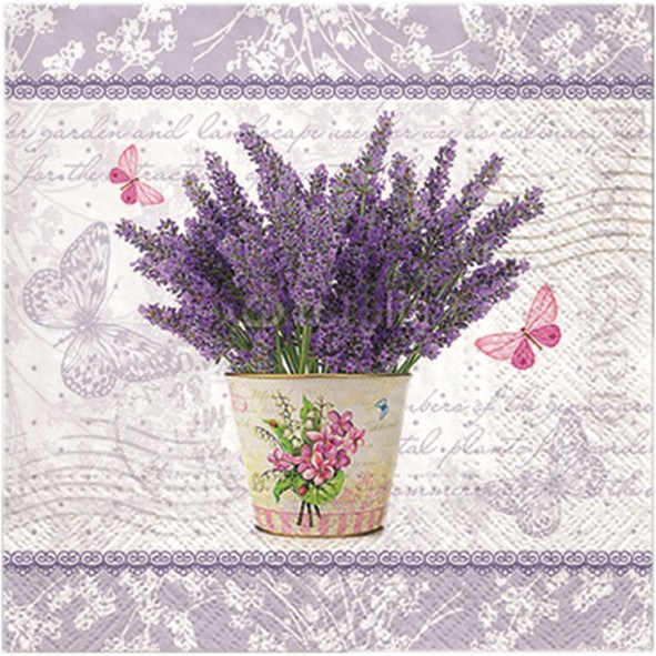 Premium Napkins 'Lavender' 20pcs 33x33cm