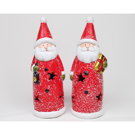LED Santa 16x6cm mit Sternen, 2-fach sortiert