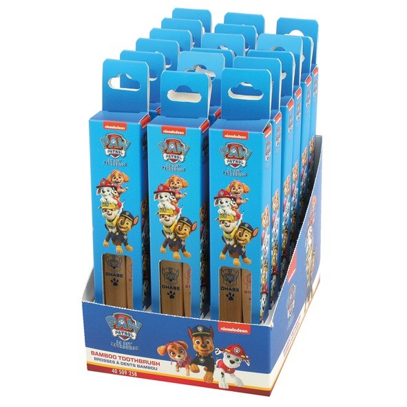 Paw Patrol Zahnbürsten 2er Set aus Bambus Displ.