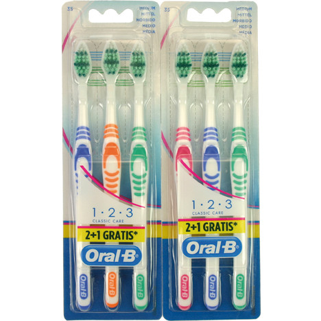 Zahnbürste ORAL-B Classic Care 35 mittel 2+1