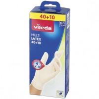 Vileda Einweghandschuhe Multi Latex 40+10 M/L Vileda Einweghandschuhe Multi Latex 40+10 M/L