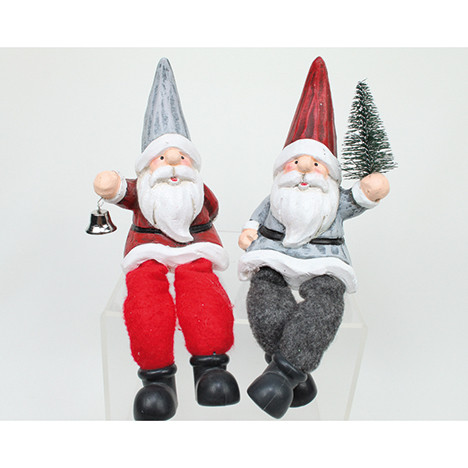 Edge seat Santa 19x7x6cm with tree without bell