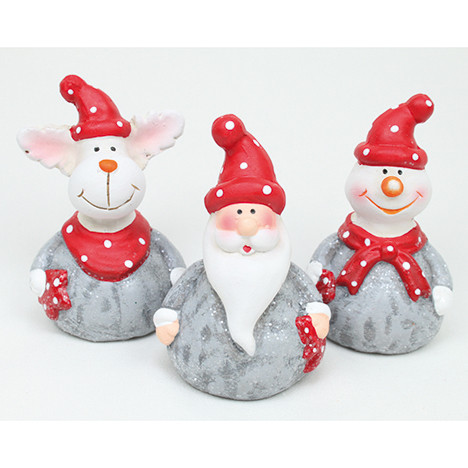 Lustiger Santa, Elch oder Schneemann 8,5x5,5cm
