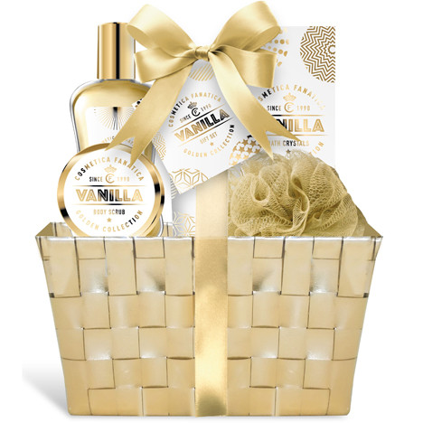 Gift Set Gold-Vanilla 6pcs in basket!