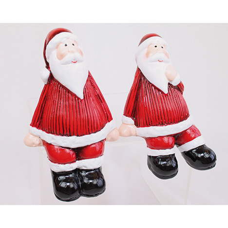 Edge seater Santa 11x6x6cm 2 assorted