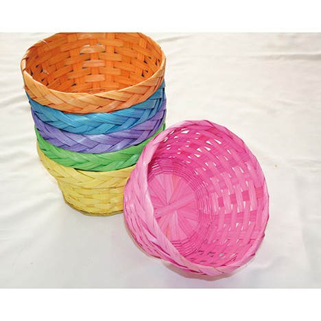 Bast basket with wide rim 19,5x11cm