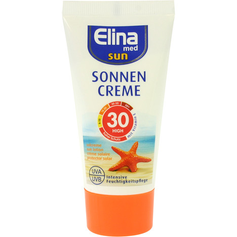 Sun protection cream Elina 50ml SPF 30 in tube