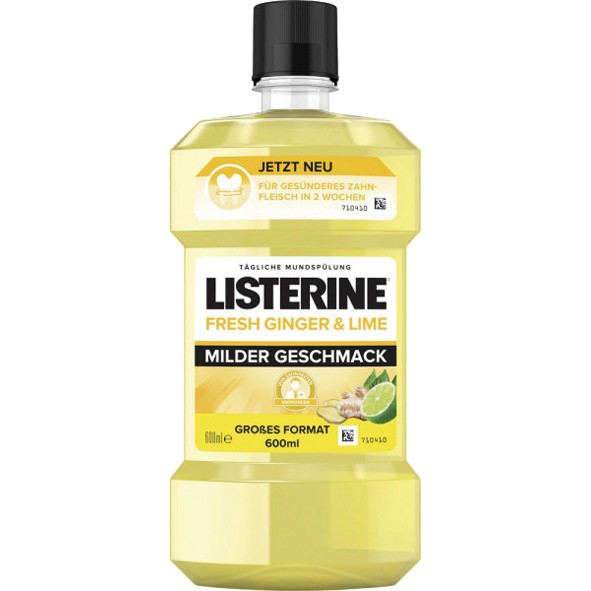 Listerine Mouthwash 600ml Fresh Ginger & Lime