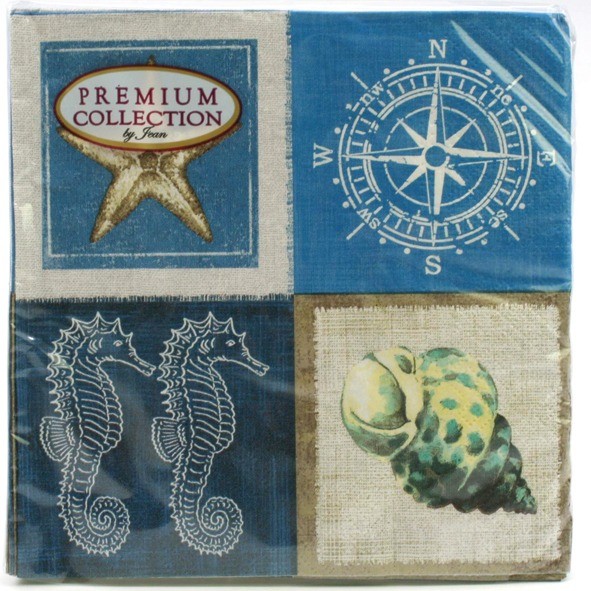 Premium napkins 20 pieces 33x33cm shells