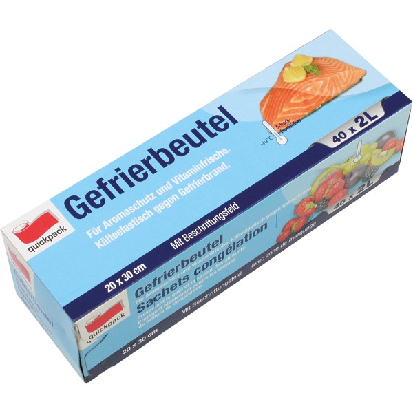 Gefrierbeutel 2L, 40Stk 20x30cm