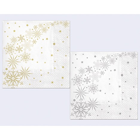 Napkins 'Snowflakes' 20er, 3ply 33x33cm