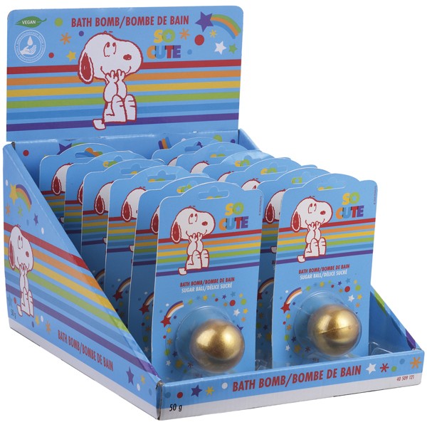 Badekugel Snoopy 50g auf Blister im Display