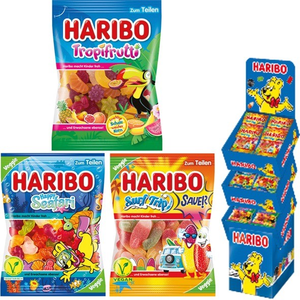 Food Haribo 100pcs Display Summer 3 assorted