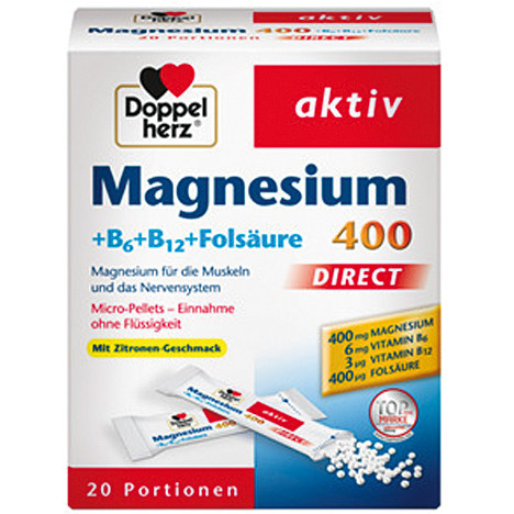 Doppelherz Magnesium + B6 + B12 direct 20 Port.