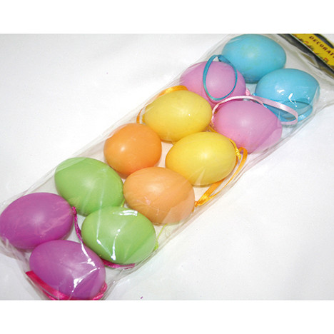 Easter eggs 12er set each 6cm in pastel colors