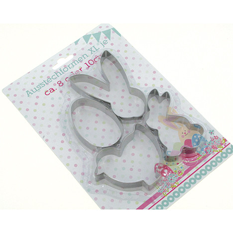 Cookiecutters each 8 o. 10cm 4 shapes assorted