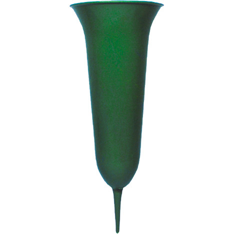 Grabvase 31x12cm aus Kunststoff, Farbe Grün