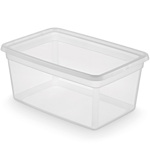 Storage box with lid 58x39x26,5cm 40l clear