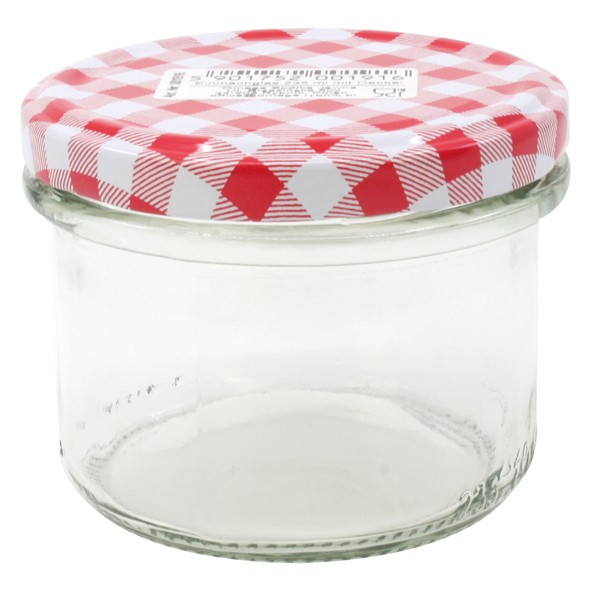 Preserving jar/break jar with chequered lid 235ml