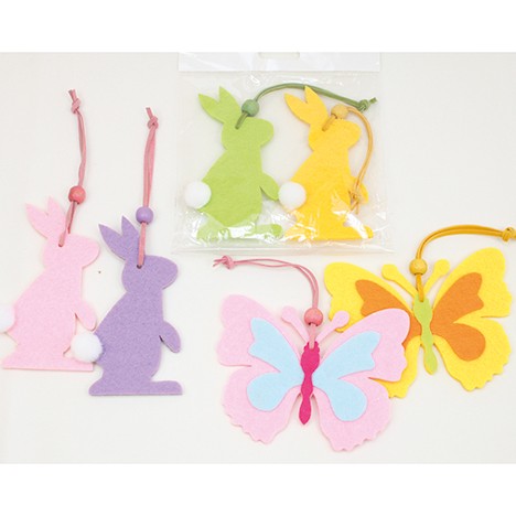 Felt hanger butterfly and bunny set of 2