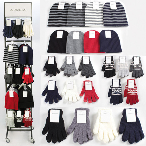 Wintersortiment Damen 180tlg an Metallständer